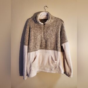 ENTRO Soft and Fuzzy Pullover Jacket with Pockets Size Large